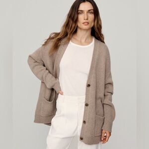 Jenni Kayne Cashmere Spencer Cardigan in almond